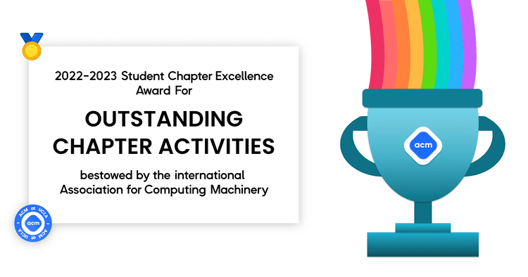 Banner of Student Chapter Excellence Award for Outstanding Chapter Activities